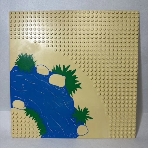 Vintage LEGO Baseplate Western Indians Boulder Cliff Canyon 6748 Blue River