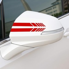 2PCS Car Rear View Mirror Sticker Decal, Waterproof Vinyl Car Body Red