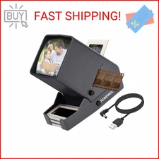 35mm Slide and Film Viewer, Negative Scanner, Desk Top LED Lighted Illuminated V