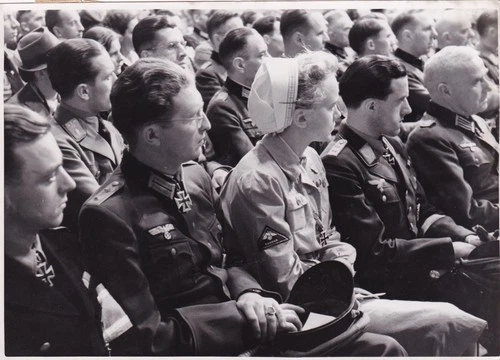 Original Press Photo WW2 German Soldiers listen propaganda speech 9.7.1943