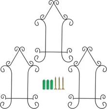 3 Pack 16 Inch Wall Mount Plate Display Hanger, Large Wall Easel Holder Vertical