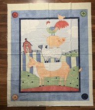 Down on the Farm Quilt Panel #CP57347 By Susan Winget 35in X 43in Barn Cow Sheep