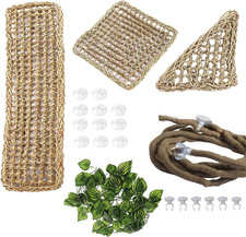 Bearded Dragon Hammock,Reptile Lounger Natural Seagrass Lizard Hammocks Habitat