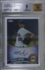 2011 Topps Chrome Mark Appel #USABB1 BGS 9 MINT Auto 0t3
