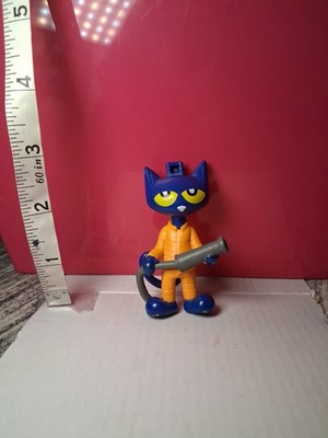 Pete The Cat Fire Fighter Figure Cake Topper Phat Mojo Book Character