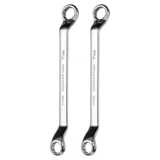 2pcs 45 Degree Offset Box End Wrench 14mm x 17mm Metric 12 Point Double End