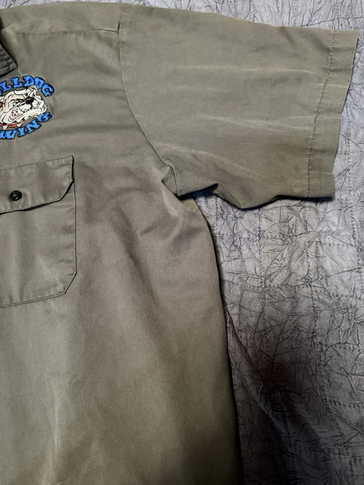 Camisa de trabajo recortada Dickies XL Bulldog remolque grunge niña ropa de calle Y2K EE. UU. DE COLECCIÓN Foto 3 de 4