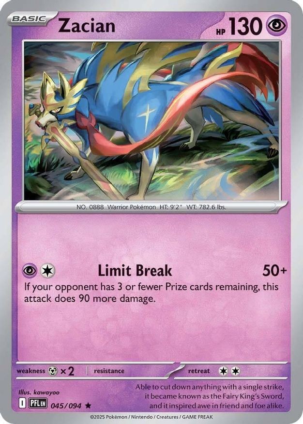 Pokemon Zacian (45/130) Phantasmal Flames NM HOLO | eBay