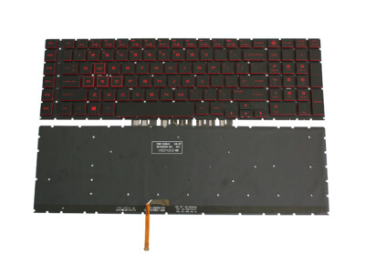 New for HP OMEN 17-cb0xxx 17-cb0020nr Notebook Red Backlit Keyboard Black