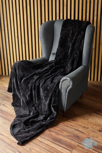 Copertura letto matrimoniale coperta divano TOSCANA lana shearling tappeto pelle di pecora 160 x 200 cm - Foto 5 di 5