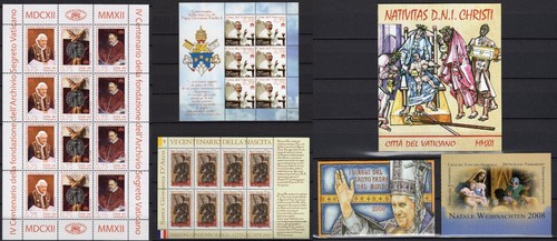 Vatican City 2006-2012 selection of 3x sheets + 3x booklets clean MNH OG - Picture 1 of 5