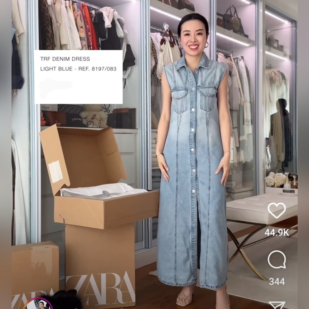 white christmas dresses Chambray Dress | Faded Indigo | Made in the USA main image 0