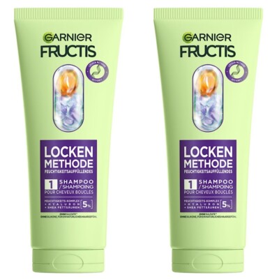   Garnier Fructis Locken Methode Shampoo Feuchtigkeit Haarpflege 2x 200ml  