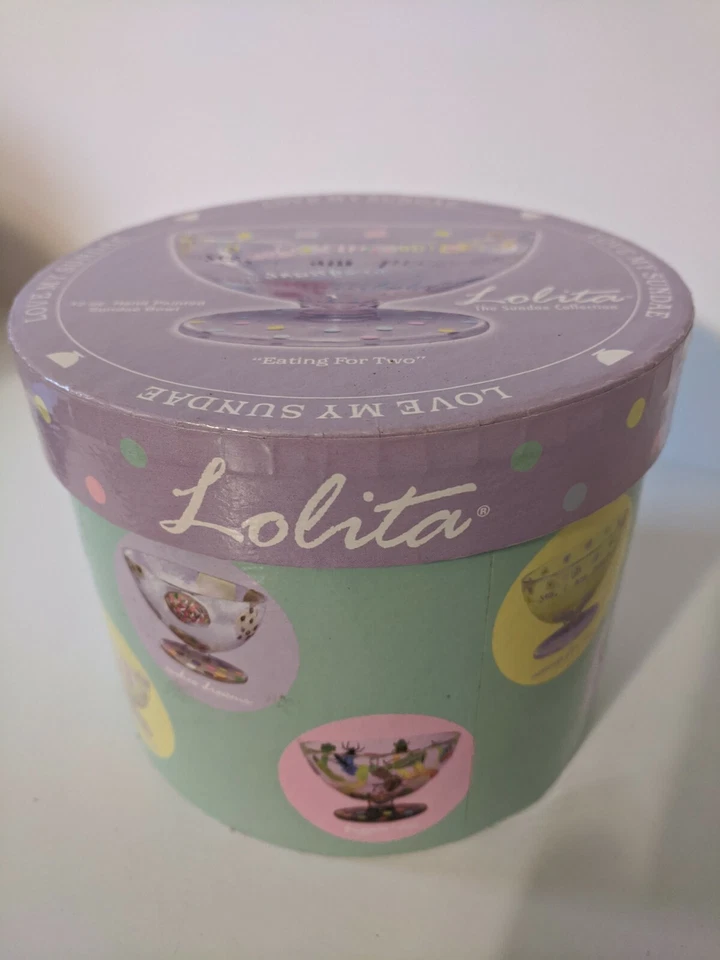 Cuenco para comer helado para dos, pintado a mano por Lolita 12 oz Sundae Bowl Foto 4 de 4