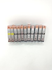 Lot 11- Genuine OEM Canon Black Ink CLI 221 BK (Qty 9) & Yellow Y (Qty 2)