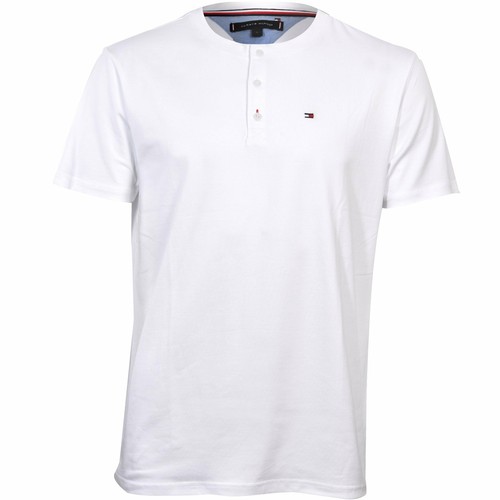 Organic Cotton Henley T-Shirt, White 