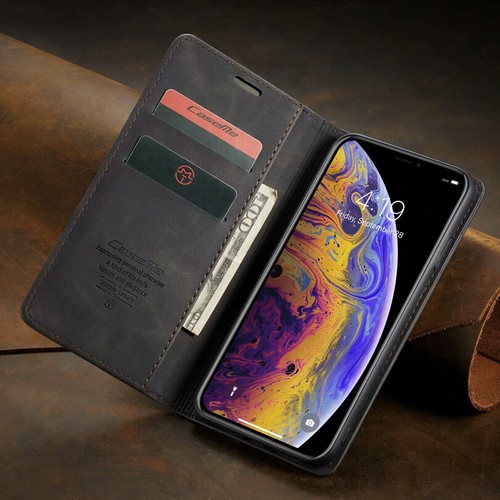 Magnetic Wallet Case Leather Flip Cover for iPhone 16e/16/15/14/13/12/11 XR SE 8 - Picture 14 of 25