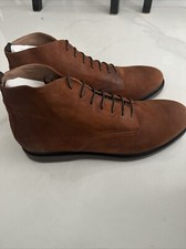 H by Hudson troy lace up boots in tan waxed leather Uk 12 Eu 46