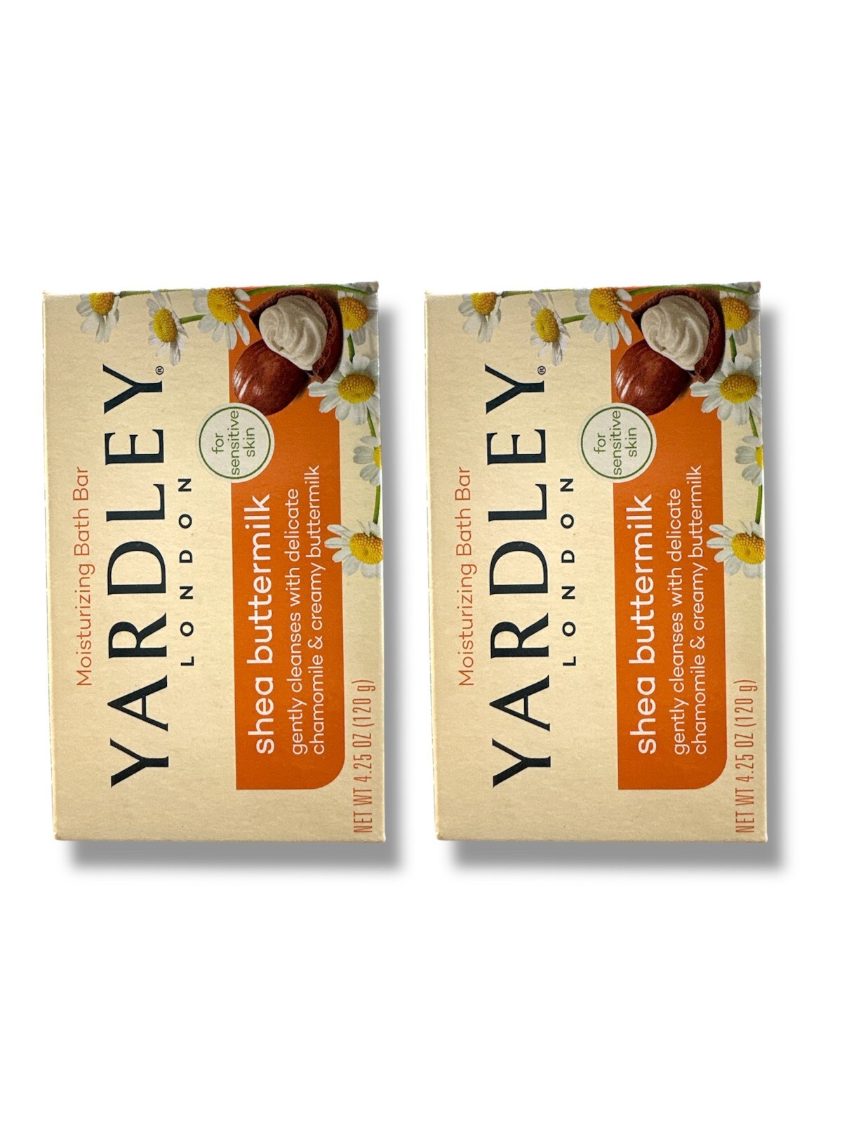 2 Куска баттермального мыла Yardley Shea Buttermilk Yardley London по 4,25 унции, ПАРТИЯ ИЗ 2 ШТУК.