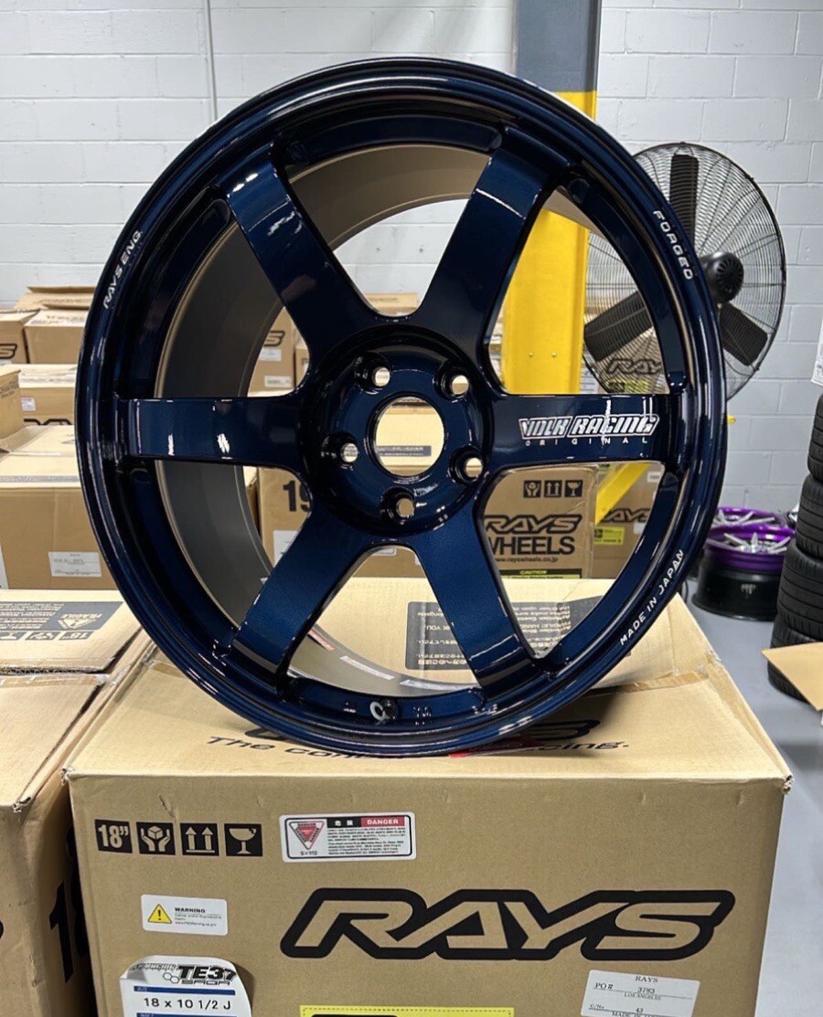 ✨️限定値下げ✨️ TE37風 +YOKOHAMA BlueEarth 4本セット NEW! 4x100 (4 Wheels) 15x7J AOW TE37 BLUE Flow Formed Fit HONDA