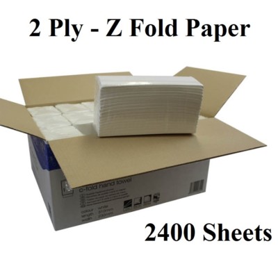 Z Fold Tissue White Paper Hand Towels Tissue 2 Ply 2400 Dispenser Tissue