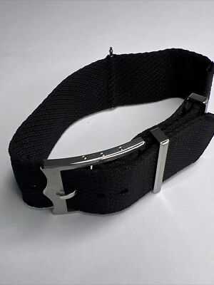 Tudor 22mm Black Fabric Watch Strap Band Buckle Unworn Authentic OEM