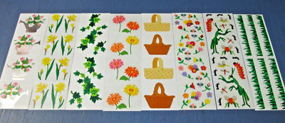 Vintage Mrs Grossmans Stickers Pack Spring Flowers Watering Cans Grass Bugs +++
