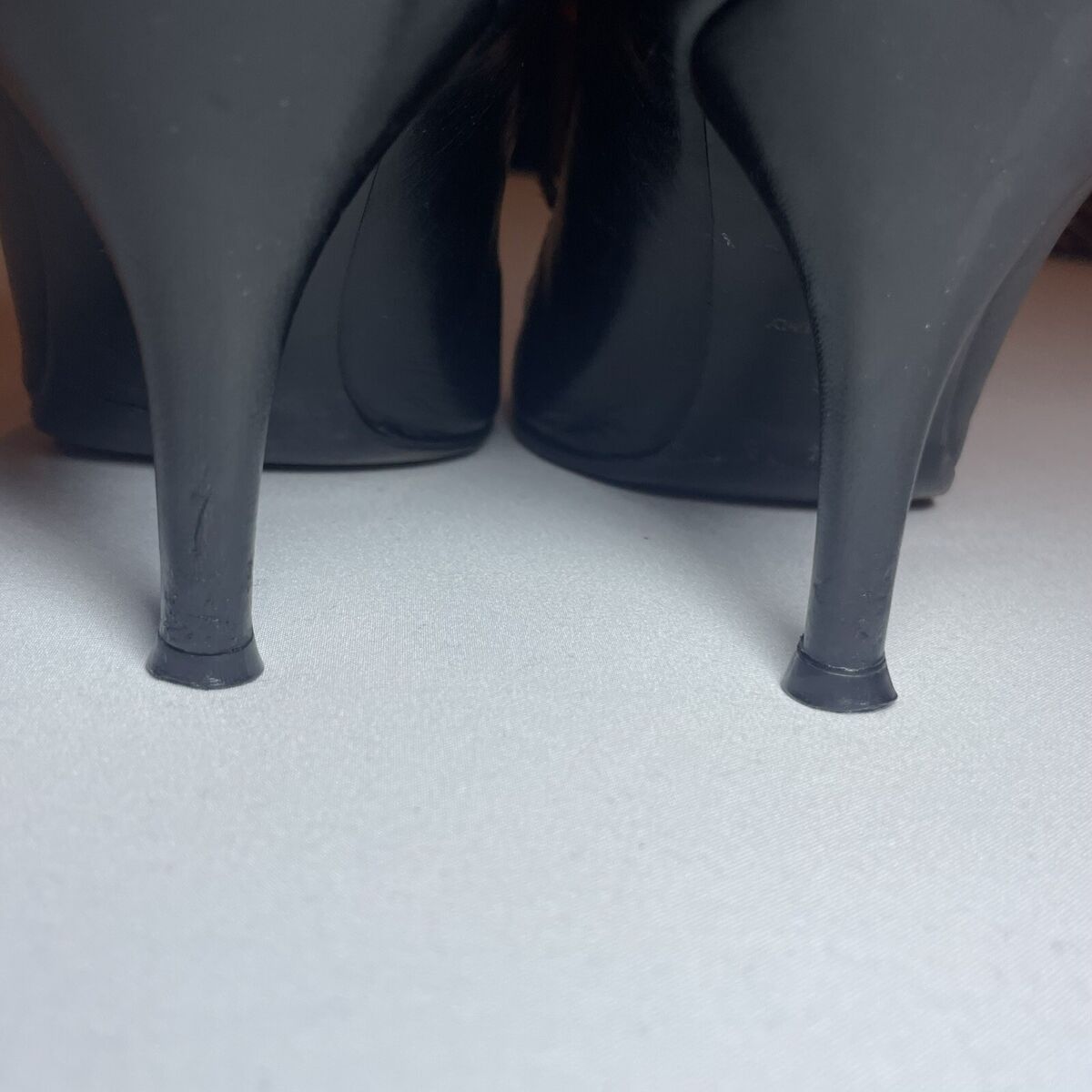 Chanel Vintage Black Pointed Square Toe Heels Bow 36 Leather Chanel Vintage Black Pointed Square Toe Heels Bow 36 Leather