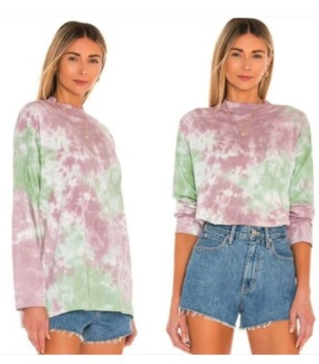 We The Free People Tie Dye Oversized Be Free Tunic Top Long Sleeve Tee - XS