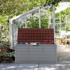 Garden Storage Box with Lid - Multi-Purpose Outdoor Crate for UK Use