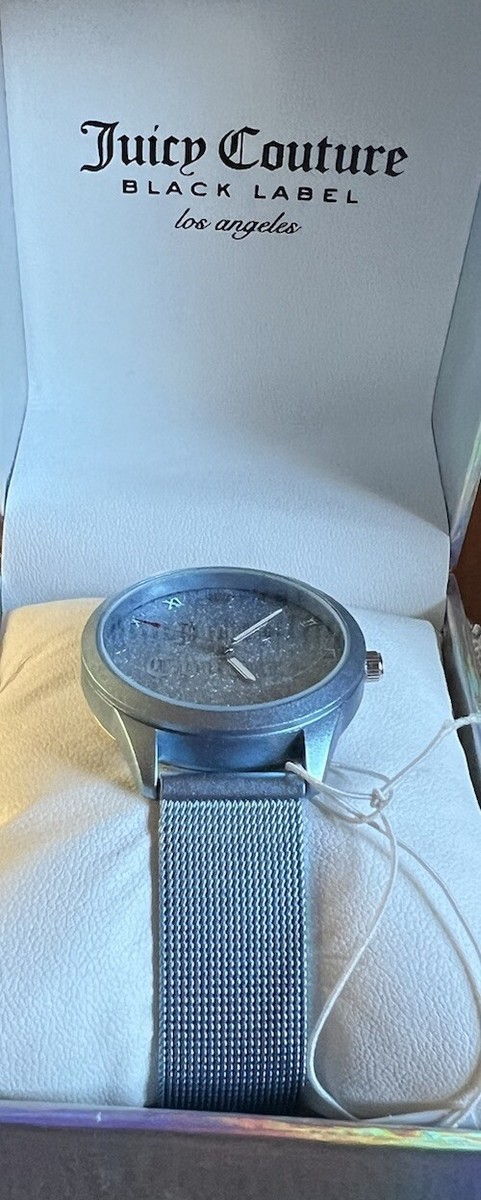 Juicy Couture Black Label Stainless Steel Blue Toned Bracelet Watch MSRP $125 Juicy Couture Stainless Steel Band Wristwatches for sale | eBay main image 2