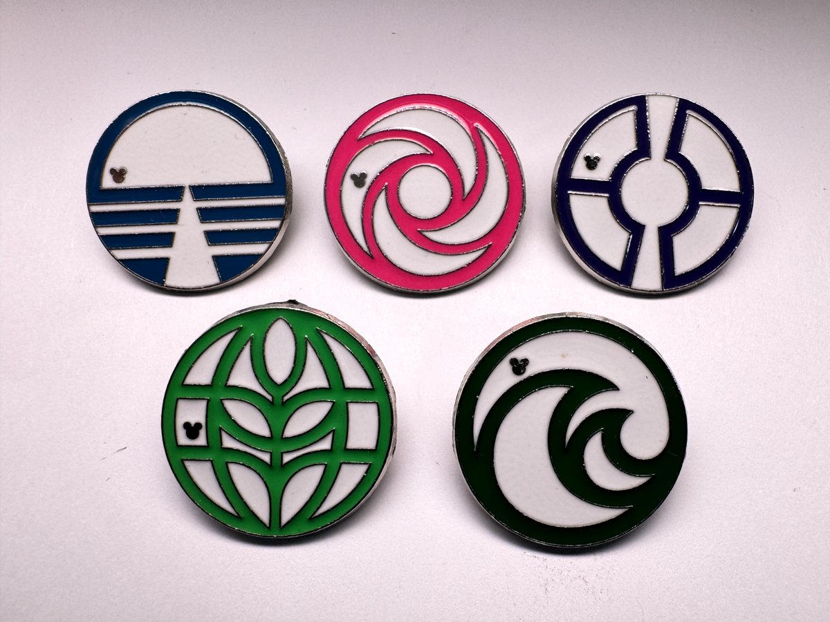 5x Disney Trading Pins EPCOT Logo Collection Hidden Mickey
