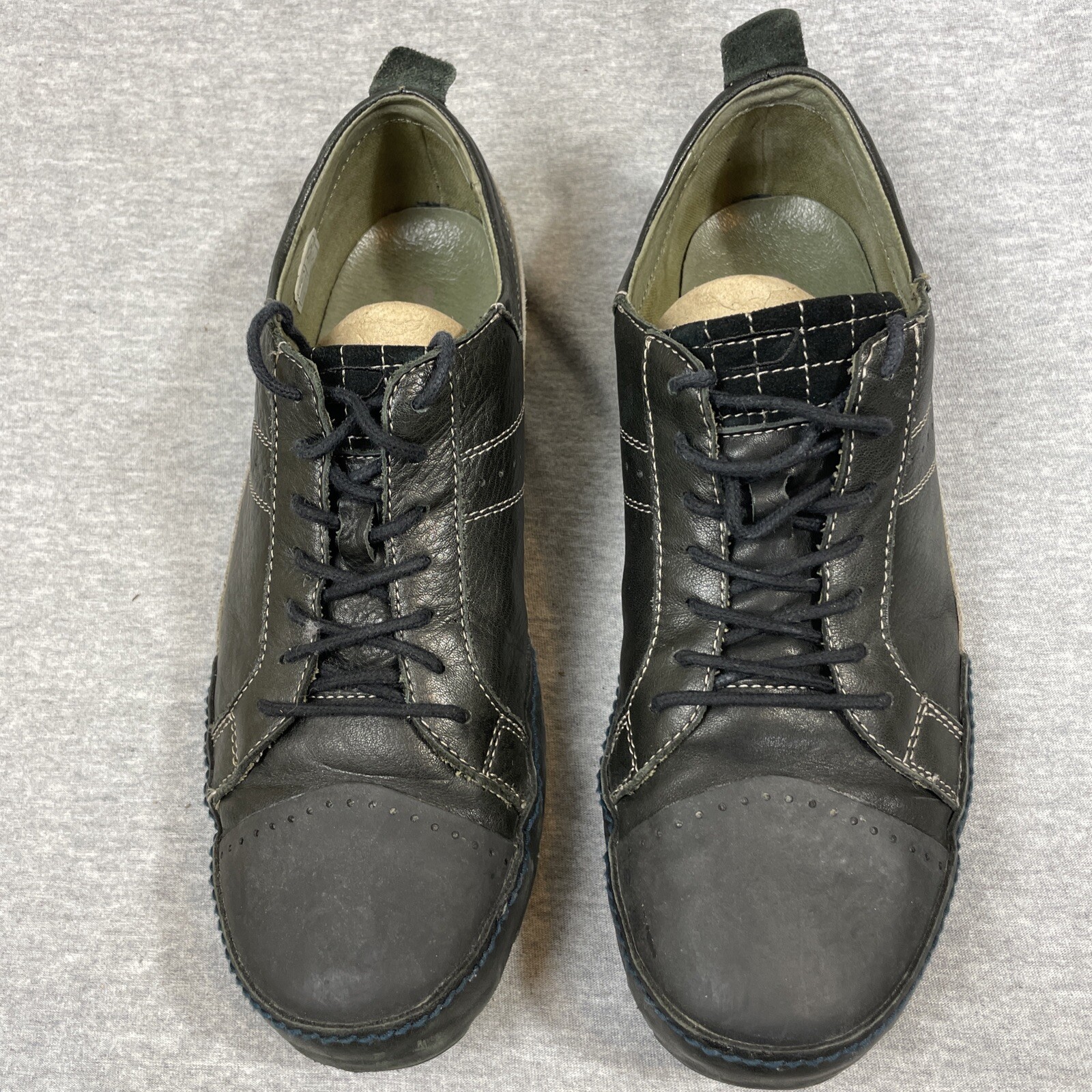 Diesel Mens Bloor Black Leather Sneakers Slip On Shoes Y2K Size 10 Laces