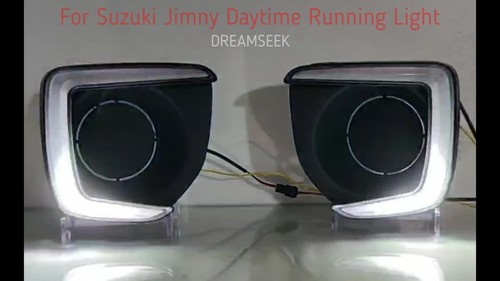 LED DRL For Suzuki Jimny 2012-2018 Daytime Running Light Fog Lamp w/ Turn Signal - Video 1 of 1