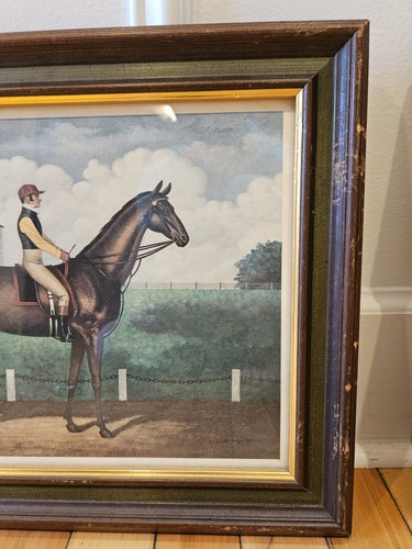 Set of 2 Charles Wysocki Turner Wall Accessory 1400 B160 Racing Horses Prints - Picture 7 of 11