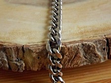 Gun Metal Biker Chain Bracelet - Gunmetal Plated 8" Link Bracelet Made in USA