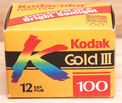 Kodak Gold III 100 ISO 35mm Film 12 EXP Film EXPIRED 1996