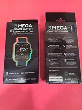 NEW - 3 Plus Mega Smart Watch Bluetooth Calling 2.02" Amoled Display Black
