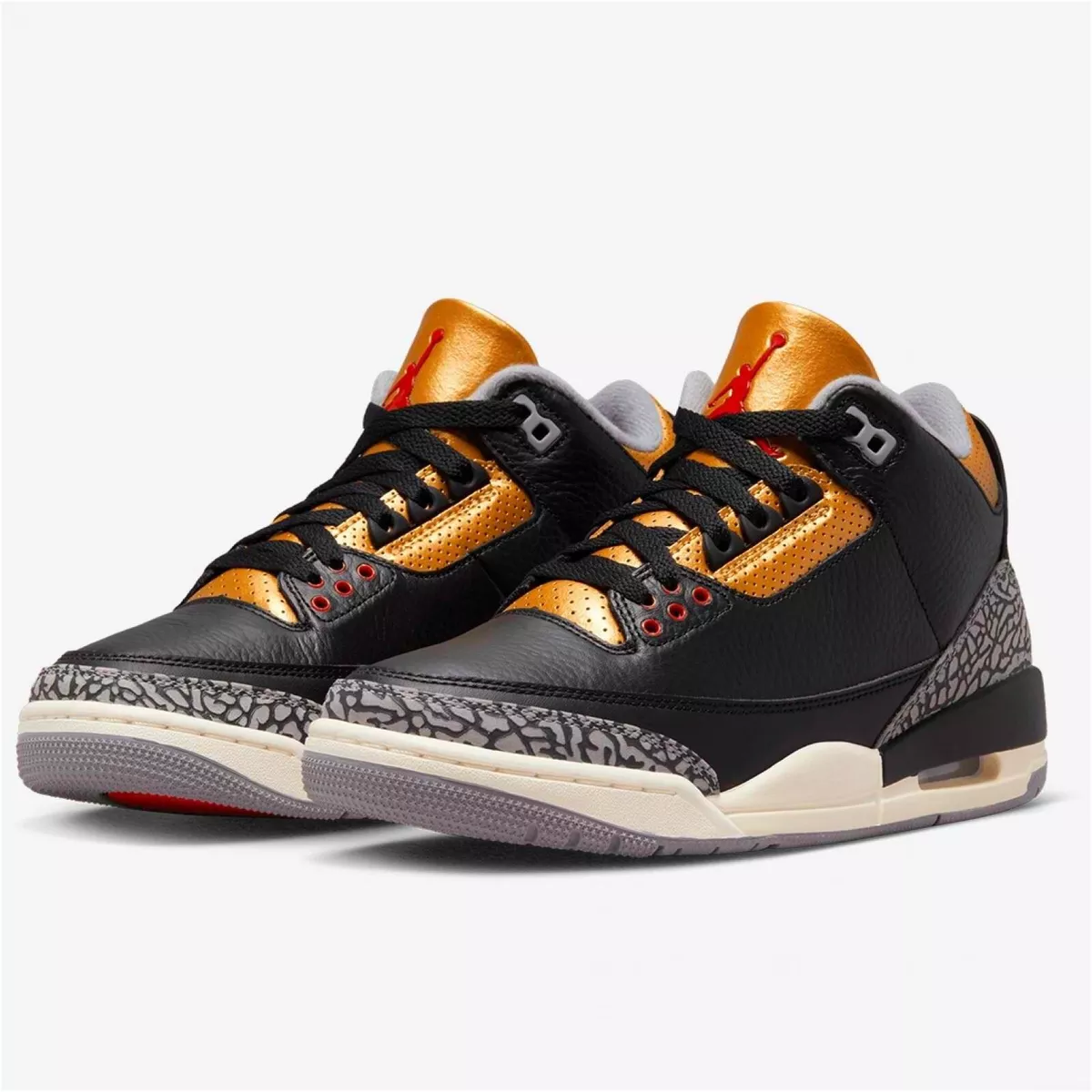 Michael jordan shoes black outlet and gold