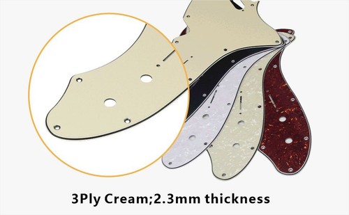 Placa protectora contra arañazos para guitarra FLEOR Cream 3 capas para TL Thinline 69 reedición RI - Imagen 4 de 6