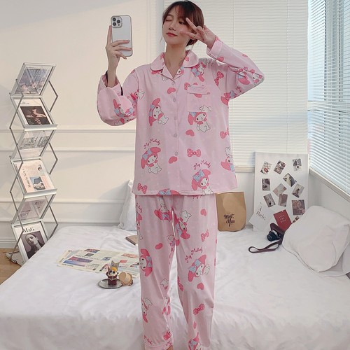 My Melody Pijama Mangas Largas Algodón Ropa de Salón Melodía Top Pantalones Conjunto Nuevo - Imagen 10 de 16