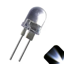 20 x LED 10mm Cool White .5 Watt Super Bright High Power LEDs 0.5w half 1/2 Car