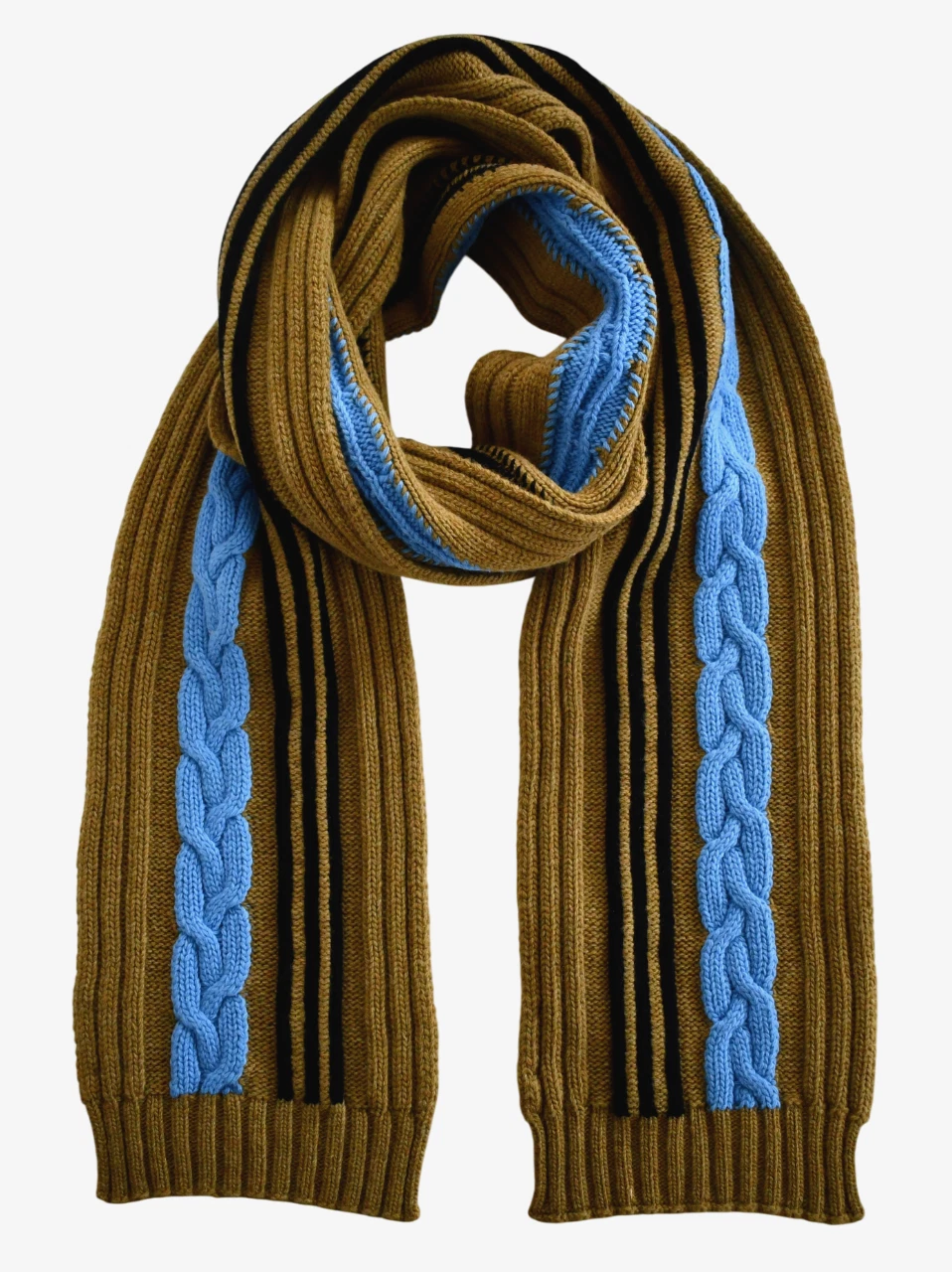 ?️NEUF authentique GUCCI x ADIDAS 100% LAINE INTARSIA CÂBLE KNIT écharpe extra longue