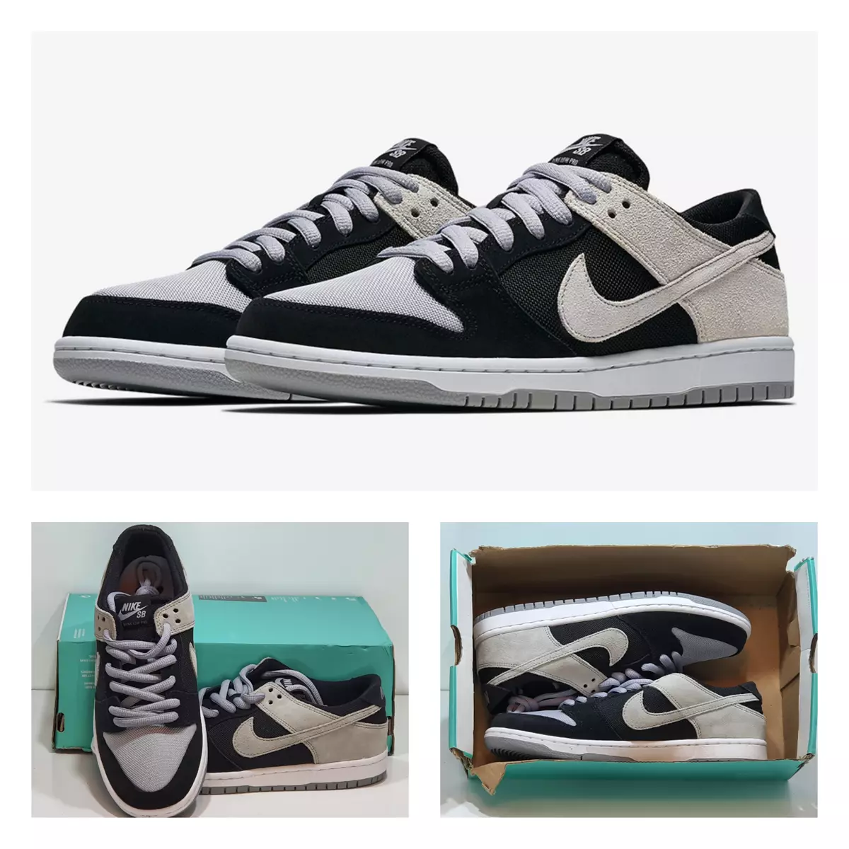 Nike SB Zoom Dunk Low Pro `Wolf Grey` 854866-001 Size 7.5 UK, 42