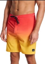 HURLEY Phantom Swim Trunks Board Shorts Quick Dry Ombre Stretch Pockets Men 29