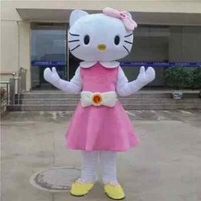Adult Size Pink Hello Cat Mascot Costume Gfit