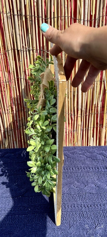 Corona de ventana rústica marco de madera con corona decoración de pared/puerta, granja boho Foto 3 de 4