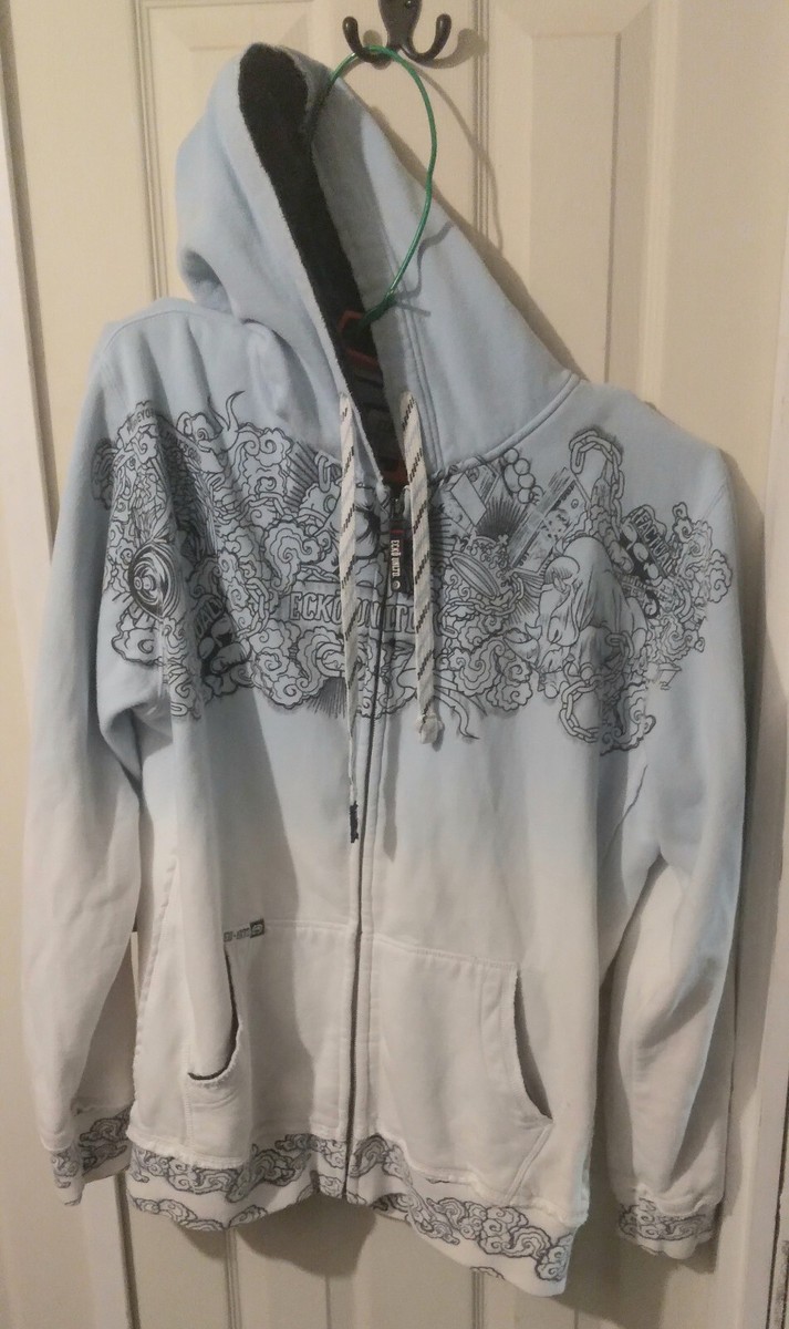 Ecko Unltd zip up hoodie XL (Baby Blue) Graffiti | eBay