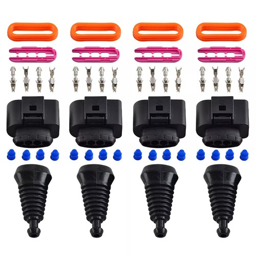 4x Ignition Coil Connector 4-Pin Plug Socket Kit For VW Seat Skoda for Audi