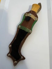 Vintage Swedish Sweden Mora Hunting Knife w/ Fancy Sheath